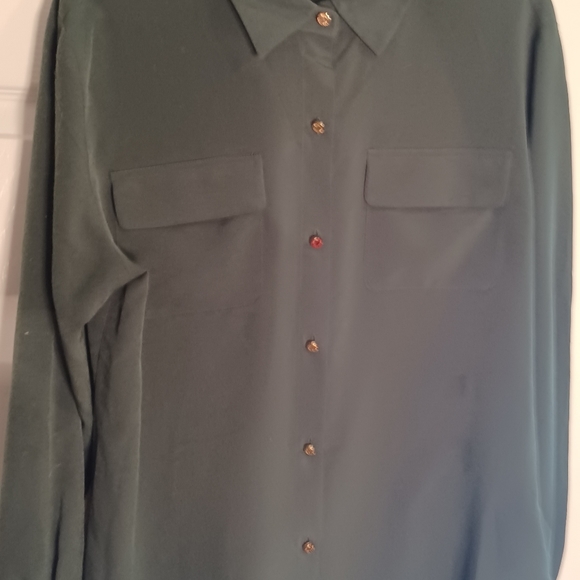 Juicy Couture women's blouse size 6 evergreen - Picture 4 of 8